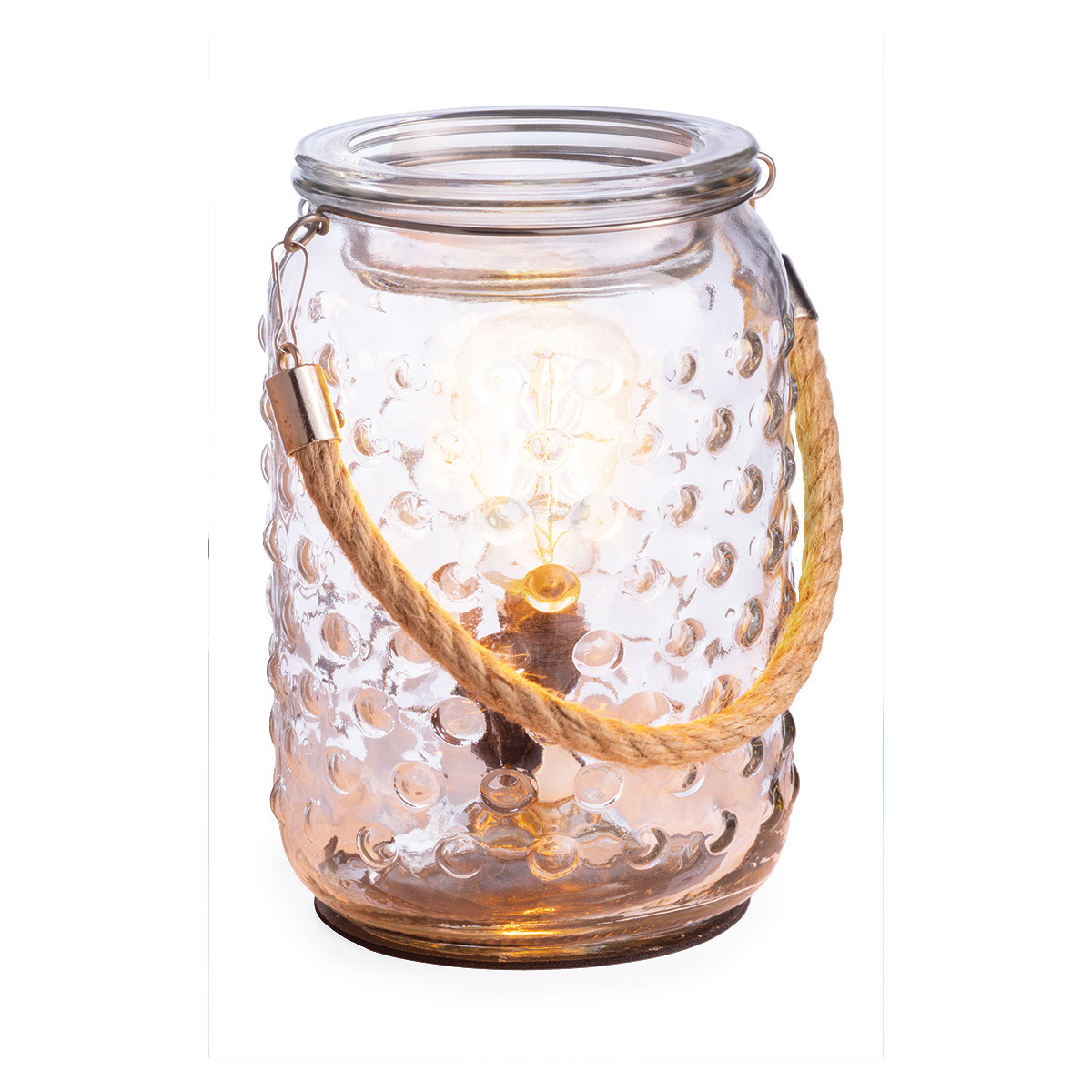 The Art Glass Lamp Vintage Illumination Warmer blends midcentury charm with timeless elegance. Its all-glass design features a white and clear pattern that glows softly orange when lit. With a vintage bulb and glass wax tray, it offers a flame-free way to enjoy fragrance while adding a stylish touch to any room.
