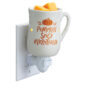 Bring cozy fall vibes to any room with the Pumpkin Spice Pluggable Fragrance Warmer, a cozy fall essential. Styled like a cream colored coffee mug with “Pumpkin Spice Everything