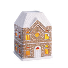 The Gingerbread House Fragrance Warmer adds holiday charm with its classic gingerbread design and cozy canopy glow. Using top-down warming technology, it gently releases seasonal scents without a flame. The perfect festive décor, it fills your home with warmth, inviting aromas, and whimsical holiday spirit.