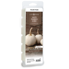 Enjoy our White Pumpkin & Oak Wax Melts, a warm fragrance with notes of harvest pumpkin, crisp forest greens, and bronzed chestnut. This scent is a subtle twist on the warm, rich pumpkin pie scent we all know and love. Nuanced hints of ambered birch, peppered oak, and a dash of seasonal spice round out this festive fragrance. TOP NOTES: Cinnamon, Allspice, Green MID NOTES: Cinnamon, Chestnut, Birch Wood BASE NOTES: Spiced Chestnut, Wood, Vanilla