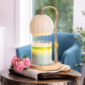 Vintage charm meets modern convenience in the Milk Glass Candle Warmer Lamp. The round milk glass shade features fluted and scalloped details.