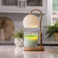 Vintage charm meets modern convenience in the Milk Glass Candle Warmer Lamp. The round milk glass shade features fluted and scalloped details.