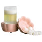 The Petal 2-in-1 Fragrance Warmer features a dish with delicate pink ceramic petals atop a matching pink warming base.