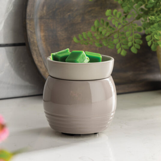 Sleek, rounded, and neutral, the Orb Wax Warmer brings minimalist modern style to desks, counters, and bedside tables with a smooth silhouette and warm finish.