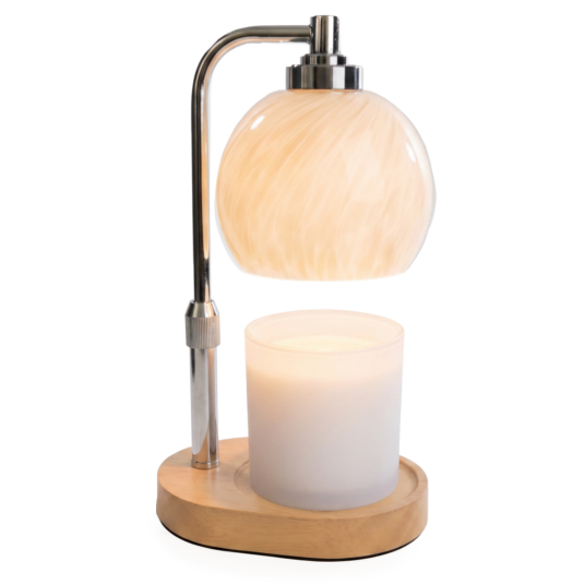 Swirl Blown Glass Candle Warmer Lamp
