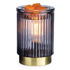 Black Fluted Glass Illumination Fragrance Warmer