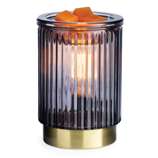 Black Fluted Glass Illumination Fragrance Warmer