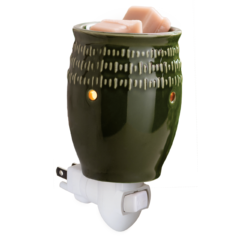 Green Etched Pluggable Fragrance Warmer