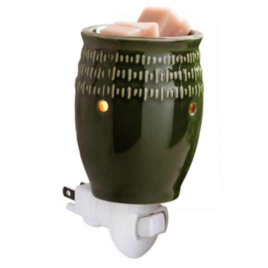 Green Etched Pluggable Fragrance Warmer