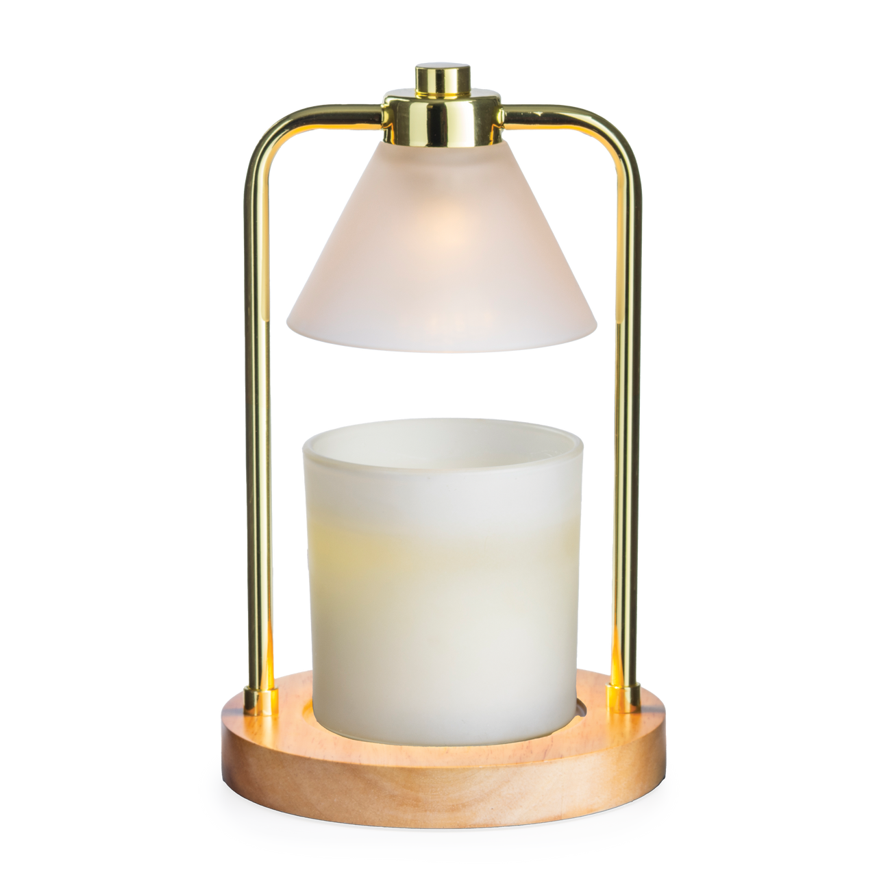 Golden Glow Lantern + Vanilla Cinnamon 12 oz Candle Combo